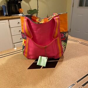Vera Bradley Pink Floral‎ Tote Shoulder Bag colorful